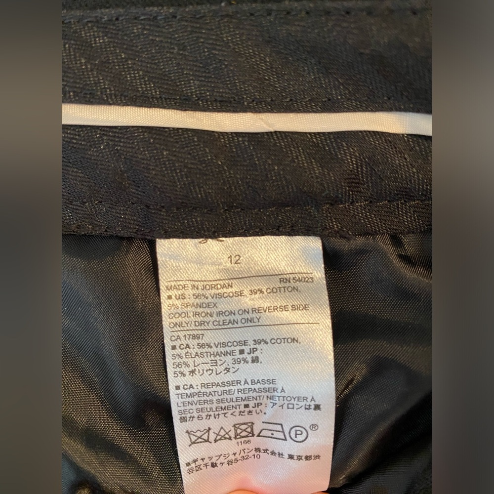 Banana Republic Sloan Curvy Fit slacks 12 ankle black office work pants GUC 🖤 - Picture 4 of 7